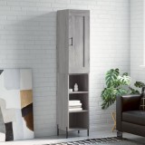 Cumpara ieftin Dulap &icirc;nalt, gri sonoma, 34,5x34x180 cm, lemn prelucrat