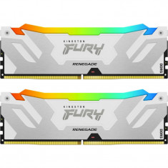 Memorie RAM DDR5, 32GB, 7200MHz, CL38, 1.35V, FURY Renegade White, RGB, Kit of 2
