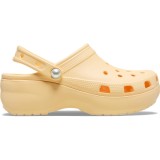 Saboti Crocs Classic Platform Pearl Clog Portocaliu - Golden Hour