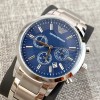 Ceas Barbatesc Armani Premium Chronograph Albastru, Otel Inoxidabil, Quartz, Geam Zafir, Elegant, Sport, Casual, Nou
