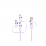 Cumpara ieftin Cablu 6in1 pentru Lightning iPhone, Micro-USB, tip C PD100W Usams U85 US-SJ645 Mov