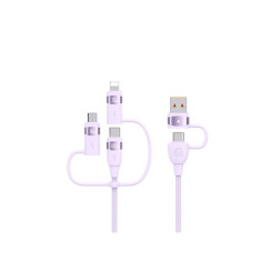 Cablu 6in1 pentru Lightning iPhone, Micro-USB, tip C PD100W Usams U85 US-SJ645 Mov