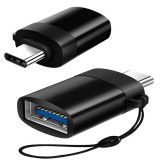 Cumpara ieftin Adaptor Conversie USB 3.0 la USB Type-C, USB-A, USB-C, snur de prindere - Negru