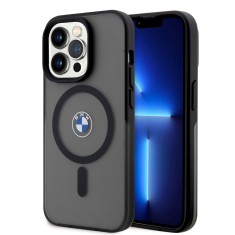 Husa BMW iPhone 15 Pro Hardcase IML Signature MagSafe, negru, BMHMP15LDSLK foto