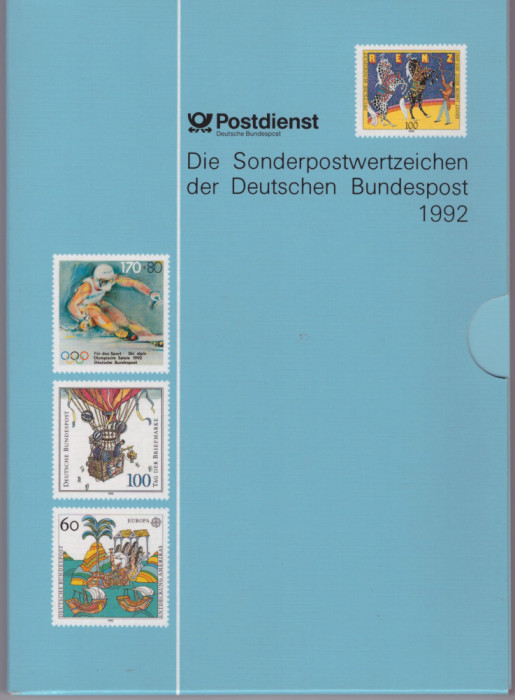 Album BUNDES 1992-contine timbrele speciale emise de posta germana MNH