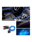 Fir neon auto electroluminiscent El Wire 2m cu lumina Albastra cu droser si mufa bricheta