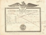 ROMANIA Muntenia 1847 document vamal cu antet Acvila Valaha si stampila rarisima Carantina Oltenița autentificat