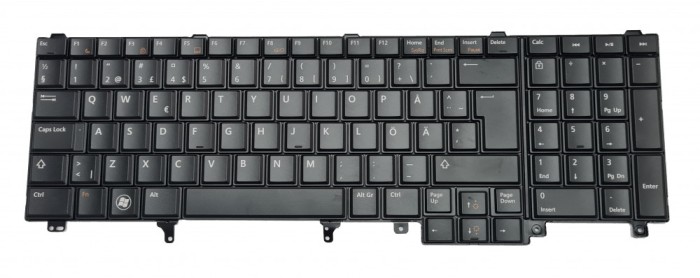 Tastatura laptop noua Dell Latitude E6520 E6530 E6540 Precision M2800 Swedish Finnish DP/N HT0D2