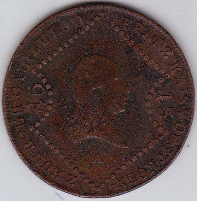 1. Austria 15 Kreuzer 1807 A Viena moneda URIASA diametru 36 mm foto