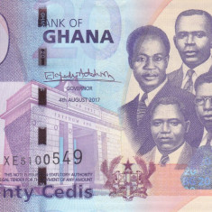 Bancnota Ghana 20 Cedis 2017 - P40g UNC