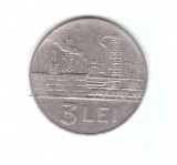 Moneda 3 lei 1966, stare buna, curata, cant intreg