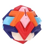Pusculita in forma de minge puzzle 3D, multicolor, 16,5 x 16,5 x 16,5 cm
