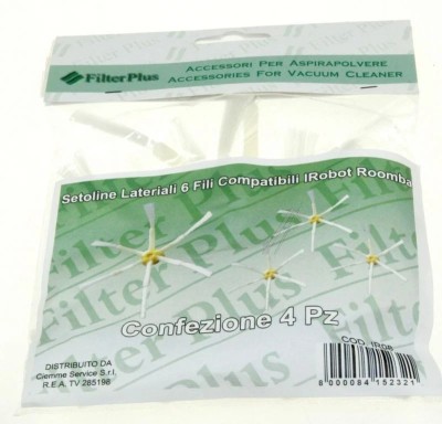 KANTENREINIGUNGSBĂśRSTE 4ER SET FĂśR ROOMBA SERIE 500/700 FILTER PLUS pentru aspirator Articol Alternativ foto