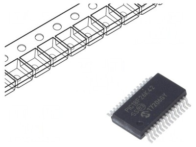 Microcontroler PIC18 64kB 64MHz SMD SSOP28 foto