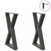 VidaXL Picioare masă de sufragerie, 2 buc., antracit, 60x(72-73,3) cm, oțel 4012722