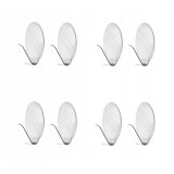 Set 8 agatatori cuier autoadezive, inox, ovale Sepio