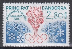 Andorra franceza 1984 - Jocurile Olimpice de iarnă - Saraievo, MNH