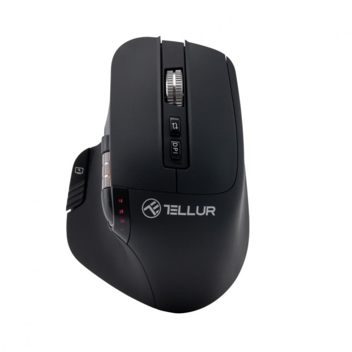 Mouse wireless tellur shade silent click rezolutie maxima 3200 dpi iluminare rgb negru