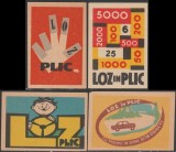 1965-1967 Romania - Set 4 etichete de chibrituri romanesti Loz in plic