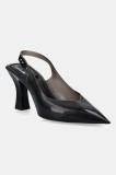 Melissa pantofi cu toc MELISSA SLINGBACK HEEL + LARROUDE culoarea negru, M 33606