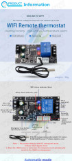 modul releu termostat wifi XY-WFT1 remote controler temperatura aplicatie mobila foto