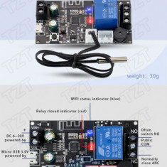 modul releu termostat wifi XY-WFT1 remote controler temperatura aplicatie mobila