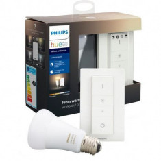 Pachet bec inteligent LED Philips HUE Bluetooth/Wireless, E27 60W 806lm A+ lumina alba si Intrerupator foto