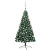 VidaXL Jumătate brad Crăciun artificial cu set globuri verde 240 cm 3077567