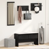 vidaXL Set de mobilier pentru hol cu 4 piese din lemn de stejar negru
