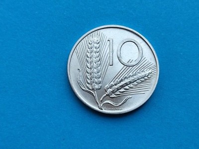10 Lire 1970 Italia-UNC-Luciu de batere foto