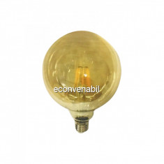Bec LED Filament 6W 600LM Edison Vintage Alb Cald E27 G125 GELUX foto