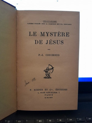 Le mystere de Jesus - P.L. Couchoud foto