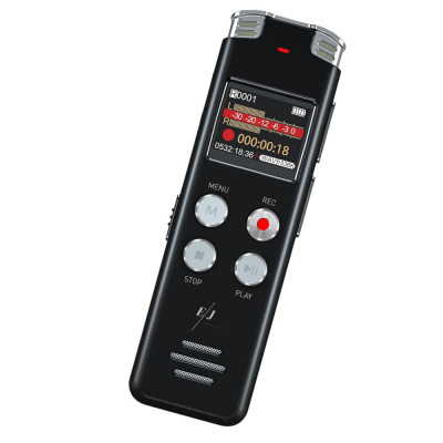 Reportofon digital cu activare vocala, L357, 64 GB, autonomie 20 ore, redare 35 ore, functie MP3 player, anulare a zgomotului, negru foto