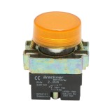 Buton indicator LED galben 220V LAY5 Breckner Germany