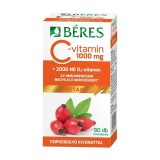 Tablete filmate vitamina C retard 1000 mg + D3 2000 UI cu extract de macese Beres 90 buc