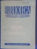 Myh 48f - BPT - Horatiu - Satire si epistole - ed 1959