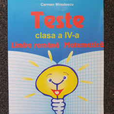 TESTE CLASA A IV-A LIMBA ROMANA MATEMATICA - Barbu, Dinescu, Minulescu