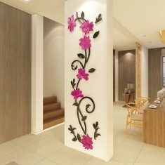 Sticker Acril Decor, Acril Lucios, Floral, Big Size