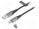 Cablu magnetic USB 2.0 VENTION 1,5m negru 480Mbps