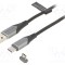Cablu magnetic USB 2.0 VENTION 1,5m negru 480Mbps