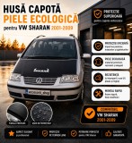 Husa capota piele ecologica neagra VW Sharan 2001-2009 protectie auto