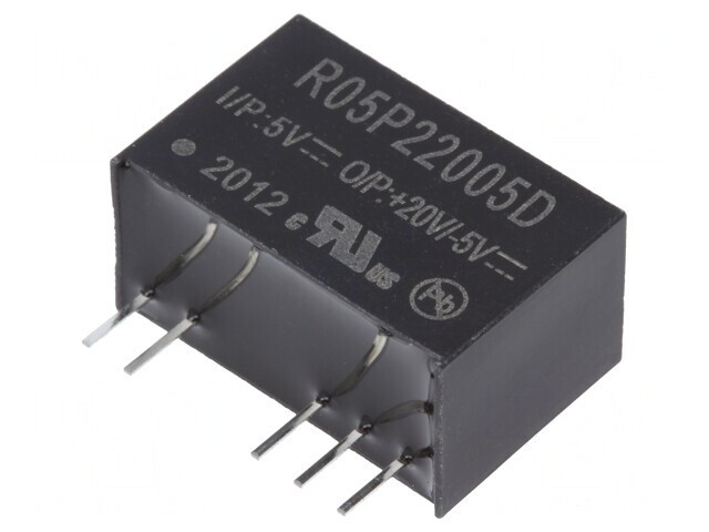 Convertor DC/DC 2W 4.5-5.5V la 20V și -5V
