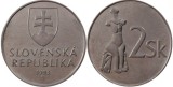 Slovacia 1993 - 2 korun, circulata
