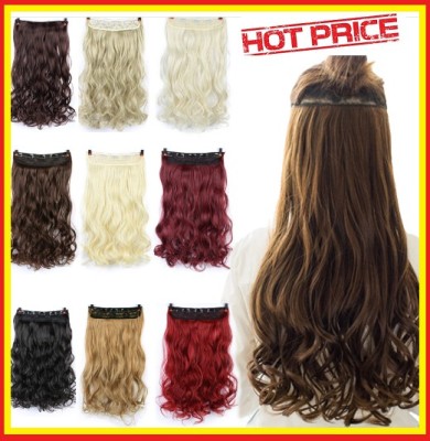 Extensii Par Extensie Banda 5 Clipsuri Ondulate Roscat Blond Saten
