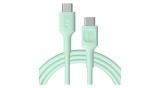 Cablu Greencell PowerFlex din silicon USB-C 2m 100W &Icirc;ncărcare rapidă PD Verde