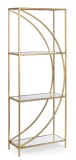 Cumpara ieftin Raft din fier auriu cu 3 polite sticla Elenor 56 cm x 25 cm x 151.5 h