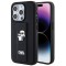 Husa originala iPhone 14 Pro Karl Lagerfeld Saffiano Gripstand, Karl&amp;Choupette, KLHCP14LGSAKCPK