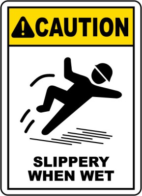Caution Slippery When Wet foto