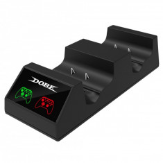 Incarcator DOBE dual charging dock cu indicator LED display si doi acumulatori 600mah pentru Xbox One / S / X / Elite, negru foto