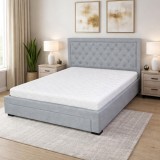 Saltea ortopedica Astral Standard Spring 140x200x25 cm, arcuri Bonell, husa detasabila tricot, hipoalergenica, fermitate tare, Saltsib